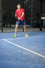 Fototapeta premium Paddle tennis player serve