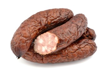 slightly dried sausage