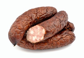 slightly dried sausage