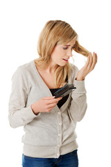 Woman loosing hair