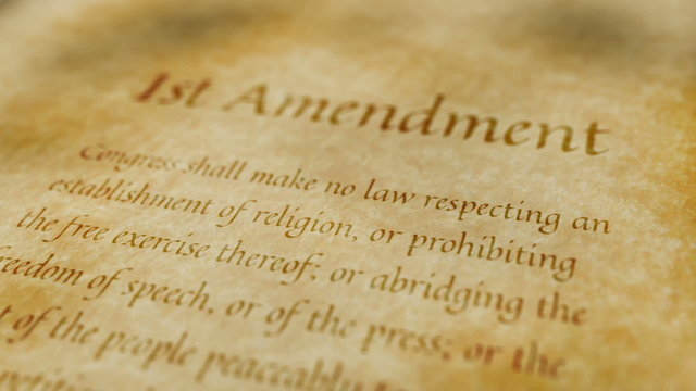 Historic Document 1st Amendment