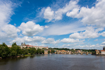 View of Vltava river in Prague