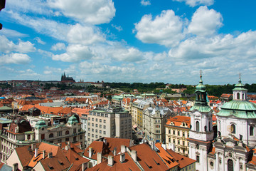 Fototapeta na wymiar View of Prague on bright summer day