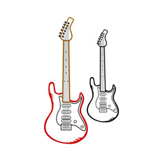 Naklejka premium Electric guitar