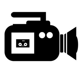 Cassette en mode enregistrement dans une caméra vidéo