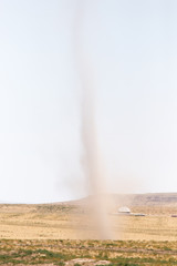 tornado in the field of dust