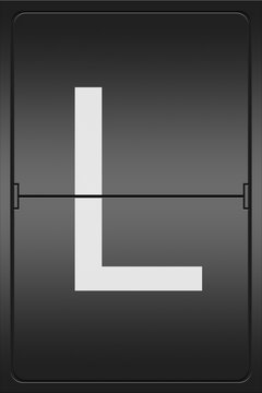 Letter L on a mechanical leter indicator