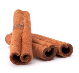 cinnamon stick spice isolated on white background closeup
