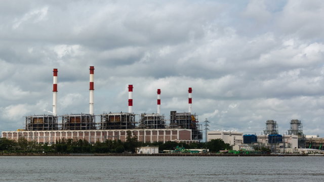 Time lapse shot of electric power station ,4k (4096x2304)