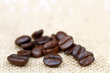 Coffee on grunge wooden background 