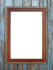 wood frame on wood wall