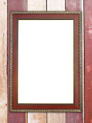 wood frame on wood wall