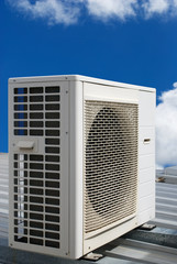 Air conditioner and blue sky