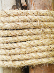 grunge twisted rope texture tie up the pole