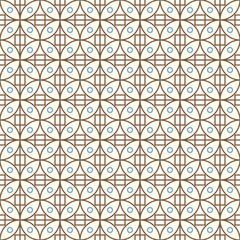 Brown Modern Rectangle and Circle Pattern on Pastel Color