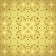 Gold Modern Rectangle and Circle Pattern on Pastel Color