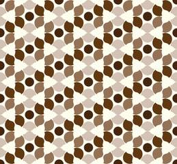 Brown Sweet Rose Flower Pattern on Pastel Color