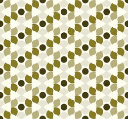 Dark Green Sweet Rose Flower Pattern on Pastel Color