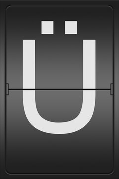 Letter U on a mechanical leter indicator