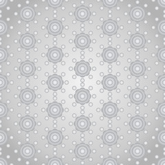 Silver Vintage Flower and Circle Pattern on Pastel Color