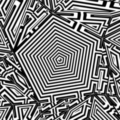 Maze Labyrinth Pentagon Vector