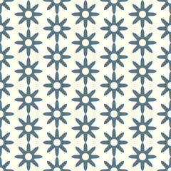 Dark Blue Retro Dry Flower Pattern on Pastel Color