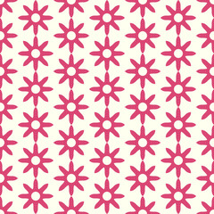 Red Retro Dry Flower Pattern on Pastel Color