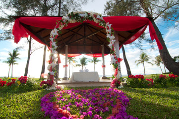 outdoor wedding setup