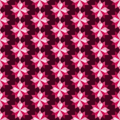 Red Abstract Rhomboid or Diamond Seamless Pattern