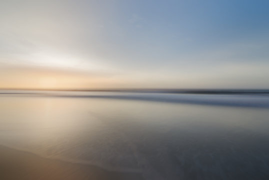 Sunset in partial motion blur