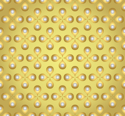 Gold Sweet Flower and Pollen on Pastel Background