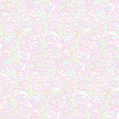 seamless pattern of multicolored flowers