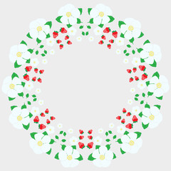 round frame with flower