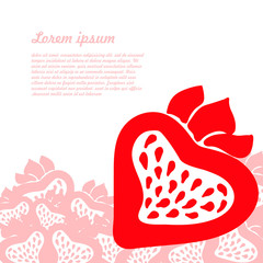 background with strawberries.