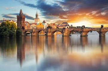 Photo sur Plexiglas Pont Charles Prague - Pont Charles, République Tchèque