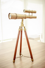 vintage brass telescope