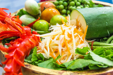 Papaya salad ingredients