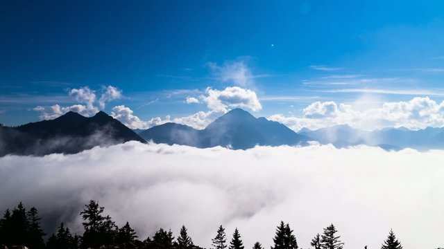 Zeitraffer Alpenpanorama mit Wolken