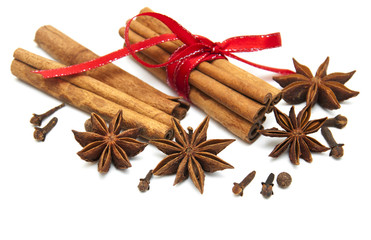 Star anis,  cinnamon stick and cloves