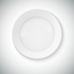 White plate with shadow.