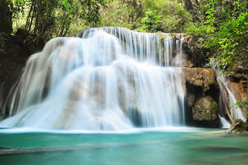 Fototapeta na wymiar Beautiful waterfall in deep forest