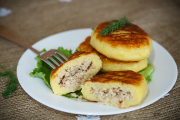 Potato cakes with meat