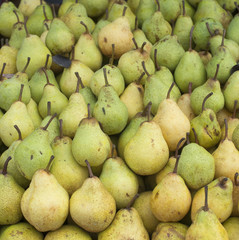 a crate of pears