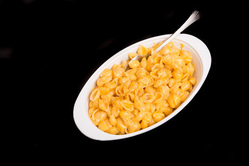 Shells and Cheese on Black