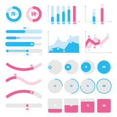 Set of infographics elements. Futuristic inforgaphics set.