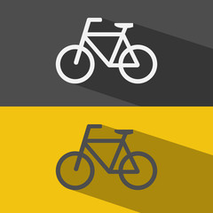 Bicycle flat icon vector.