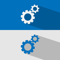Gear flat  icon vector.