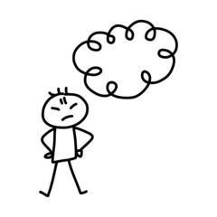 hand drawing cartoon concept tough business