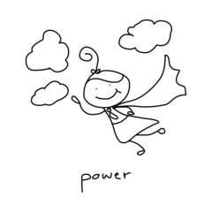 hand drawing cartoon concept happy business