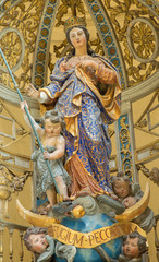 Obrazy na Szkle  Leuven - Rzeźbiona figura Madonny z kościoła św. Michała